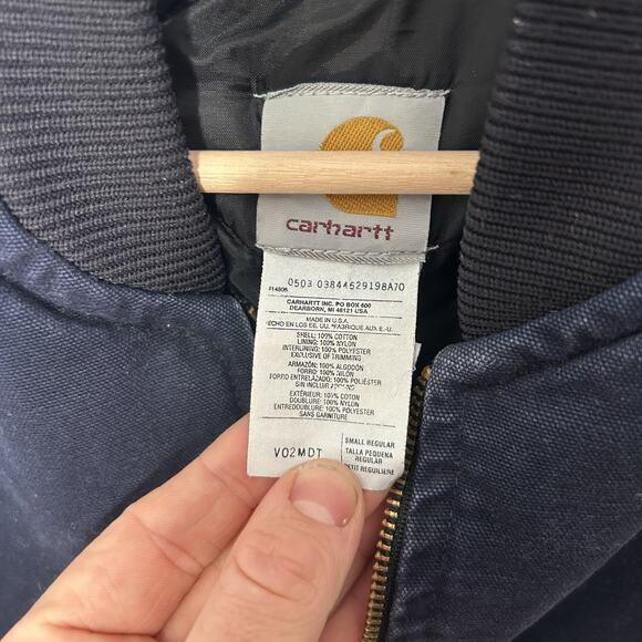 Vintage Carhartt Quilted Artic Vest “Midnight Blue” V02 MDT - Picture 7 of 8